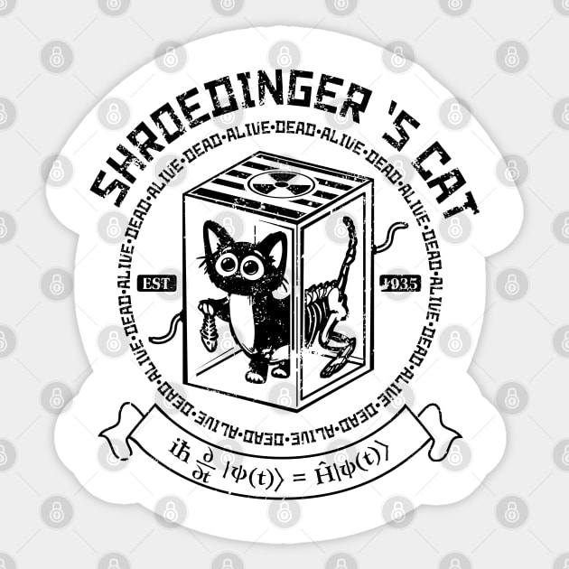 shroedinger's cat Sticker by VizRad